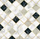 Papel De Parede Adesivo Autocolante Mármore Pedra Preto e Branco Azulejo