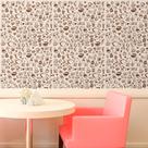 Papel de Parede Adesivo Autocolante Vinil Casual Café Cappuccino Tons Marrons e Bege 1,50m