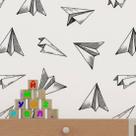 Papel de Parede Adesivo Aviões de Papel N019082 0,58x3M