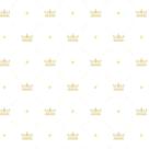 Papel de Parede Adesivo Baby Dourado Coroas - 039