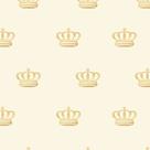 Papel de Parede Adesivo Baby Dourado Coroas - 060