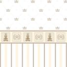 Papel de Parede Adesivo Baby Marrom Coroas - 010