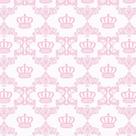 Papel de Parede Adesivo Baby Rosa Coroas - 012