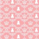 Papel de Parede Adesivo Baby Rosa Coroas e Ursinhos - 048