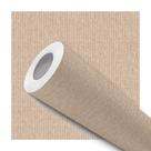 Papel de Parede Adesivo Bege Efeito Tecido Linho Moderno Quarto Sala