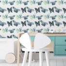 Papel de Parede Adesivo Borboleta Azul N03130 Rolo 0,58X2,5M