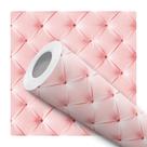 Papel de Parede Adesivo Capitonê Botonê Efeito Visual 3D Rosa Moderno Quarto Sala