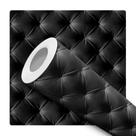 Papel de Parede Adesivo Capitonê Botonê Preto Acolchoado Moderno Quarto Sala de Estar