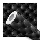 Papel de Parede Adesivo Capitonê Botonê Preto Acolchoado Moderno Quarto Sala de Estar