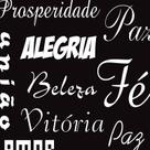 Papel de Parede Adesivo Casual Alegria Paz Fé - 115 Papel de Parede Adesivo Casual Alegria Paz Fé - 115