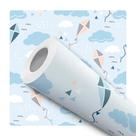 Papel de Parede Adesivo Céu Nuvem Azul Pipa Moderno Quarto Sala de Estar