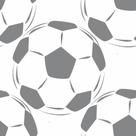 Papel De Parede Adesivo Cinza Bolas Sala Branco Futebol