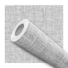 Papel de Parede Adesivo Cinza Efeito Tecido Linho Moderno 10m Papel de Parede Adesivo Cinza Efeito Tecido Linho Moderno 10m