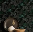 Papel de Parede Adesivo Decorativo Tropical Pastel, Vinil Impermeável, Preto, Removível para Quarto e Sala - S4Sassy Papel de Parede Adesivo Decorativo Tropical Pastel, Vinil Impermeável, Preto, Removível para Quarto e Sala - S4Sassy