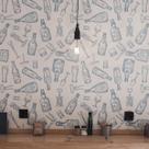 Papel de Parede Adesivo Drinks e bebidas N03058 Rolo 0,58x3M