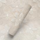 Papel de Parede Adesivo Efeito Seda Nude Tema Flor