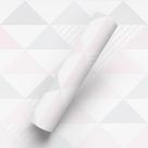 Papel de Parede Adesivo Estilo Geométrico Rosa E Cinza