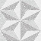 Papel de Parede Adesivo Estrela 3D Efeito Gesso Branco Cinza Moderno Quarto Sala de Estar