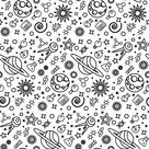 Papel de Parede Adesivo Estrela Sol Lua Constelação Esotérico Bege Dourado Moderno Quarto Sala de Estar