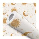 Papel de Parede Adesivo Estrela Sol Lua Constelação Esotérico Bege Dourado Moderno Quarto Sala de Estar Papel de Parede Adesivo Estrela Sol Lua Constelação Esotérico Bege Dourado Moderno Quarto Sala de Estar