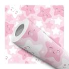 Papel de Parede Adesivo Estrelas Rosa Branco Infantil Menina Bebê Moderno Quarto Papel de Parede Adesivo Estrelas Rosa Branco Infantil Menina Bebê Moderno Quarto