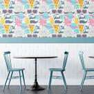 Papel de Parede Adesivo Figurinhas N010145 0,58x2,5M Papel de Parede Adesivo Figurinhas N010145 0,58x2,5M