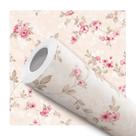 Papel de Parede Adesivo Floral Aquarela Rosa Moderno Quarto Sala de Estar