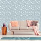Papel de Parede Adesivo Floral Azul Papel de Parede Adesivo Floral Azul