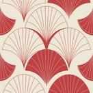 Papel De Parede Adesivo Floral Japones Vermelho Sala Quarto 1m