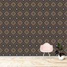 Papel De Parede Adesivo Fosco Vinil Abstrato Estilo Mandas Tons Escuros e Claros no 2D 3m Papel De Parede Adesivo Fosco Vinil Abstrato Estilo Mandas Tons Escuros e Claros no 2D 3m