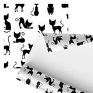 Papel De Parede Adesivo Gatinhos Pretos Silhuetas 2,80m Papel De Parede Adesivo Gatinhos Pretos Silhuetas 2,80m