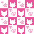 Papel de Parede Adesivo Gatos Rosa 12 Rolo 0,58x3M