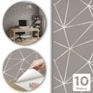 Papel De Parede Adesivo Geométrico 3D Lavável 10m x 45cm Impermeável Para Sala e Quarto Moderno