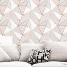 Papel De Parede Adesivo Geométrico Decor Fio Gold Auto Colante Sala Quarto 3m Papel De Parede Adesivo Geométrico Decor Fio Gold Auto Colante Sala Quarto 3m
