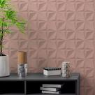 Papel De Parede Adesivo Gesso 3d Triangular Nude Rolo 3m
