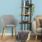 Papel de Parede Adesivo Grafismo Árabe Azul N06080 R 0,58x3M