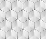 Papel De Parede Adesivo Hexagono Efeito Visual 3D Geométrico Sala 3m