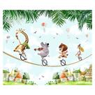 Papel de Parede Adesivo Infantil Animais Circo Quarto Criança - 665pcm