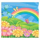 Papel de Parede Adesivo Infantil Arco-íris Borboletas Bebe Quarto - 570pcp Papel de Parede Adesivo Infantil Arco-íris Borboletas Bebe Quarto - 570pcp