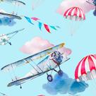 Papel de Parede Adesivo Infantil Aviões - 127