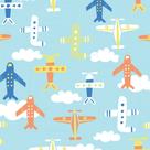 Papel de Parede Adesivo Infantil Aviões 2,70x0,57m