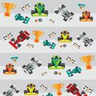 Papel de Parede Adesivo Infantil Carrinhos De Fórmula 1 Campeão Decoração Quarto - REF:DPIN46
