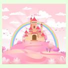 Papel de Parede Adesivo Infantil Castelo Princesa Bebe Quarto Menina - 560pcp