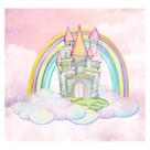 Papel de Parede Adesivo Infantil Céu Castelo Bebe Quarto Menina - 596pcp