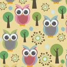 Papel de Parede Adesivo Infantil Corujinhas - 093