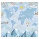 Papel de Parede Adesivo Infantil Mapa Mundi Quarto Bebe - 753pcp Papel de Parede Adesivo Infantil Mapa Mundi Quarto Bebe - 753pcp