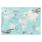 Papel de Parede Adesivo Infantil Mapa Mundi Quarto Bebe - 768pcm Papel de Parede Adesivo Infantil Mapa Mundi Quarto Bebe - 768pcm