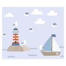 Papel de Parede Adesivo Infantil Marítimo Barco Bebe Quarto Menino - 573pcm Papel de Parede Adesivo Infantil Marítimo Barco Bebe Quarto Menino - 573pcm