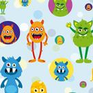 Papel de Parede Adesivo Infantil Monstros - 067 Papel de Parede Adesivo Infantil Monstros - 067