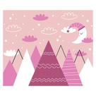 Papel de Parede Adesivo Infantil Montanhas Bebe Quarto Menina - 531pcm